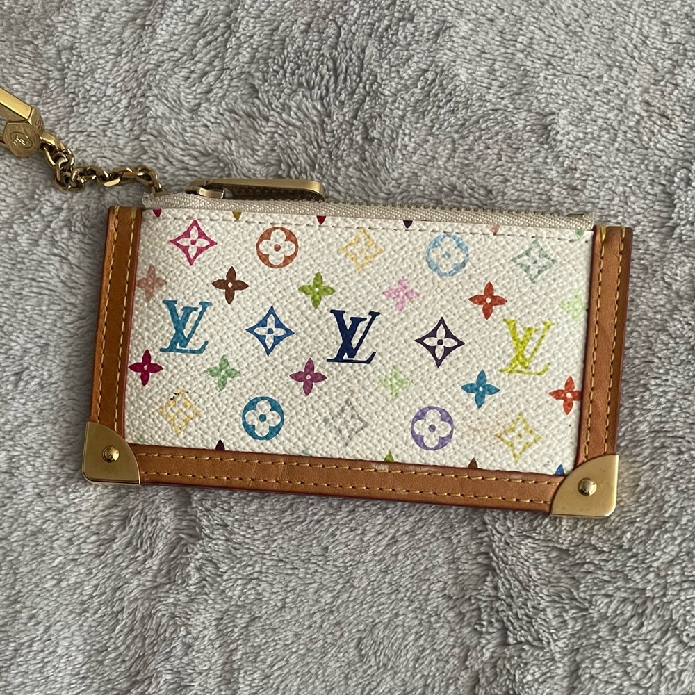 Louis Vuitton Takashi Murakami Multicolor Monogram Key & Coin Pouch